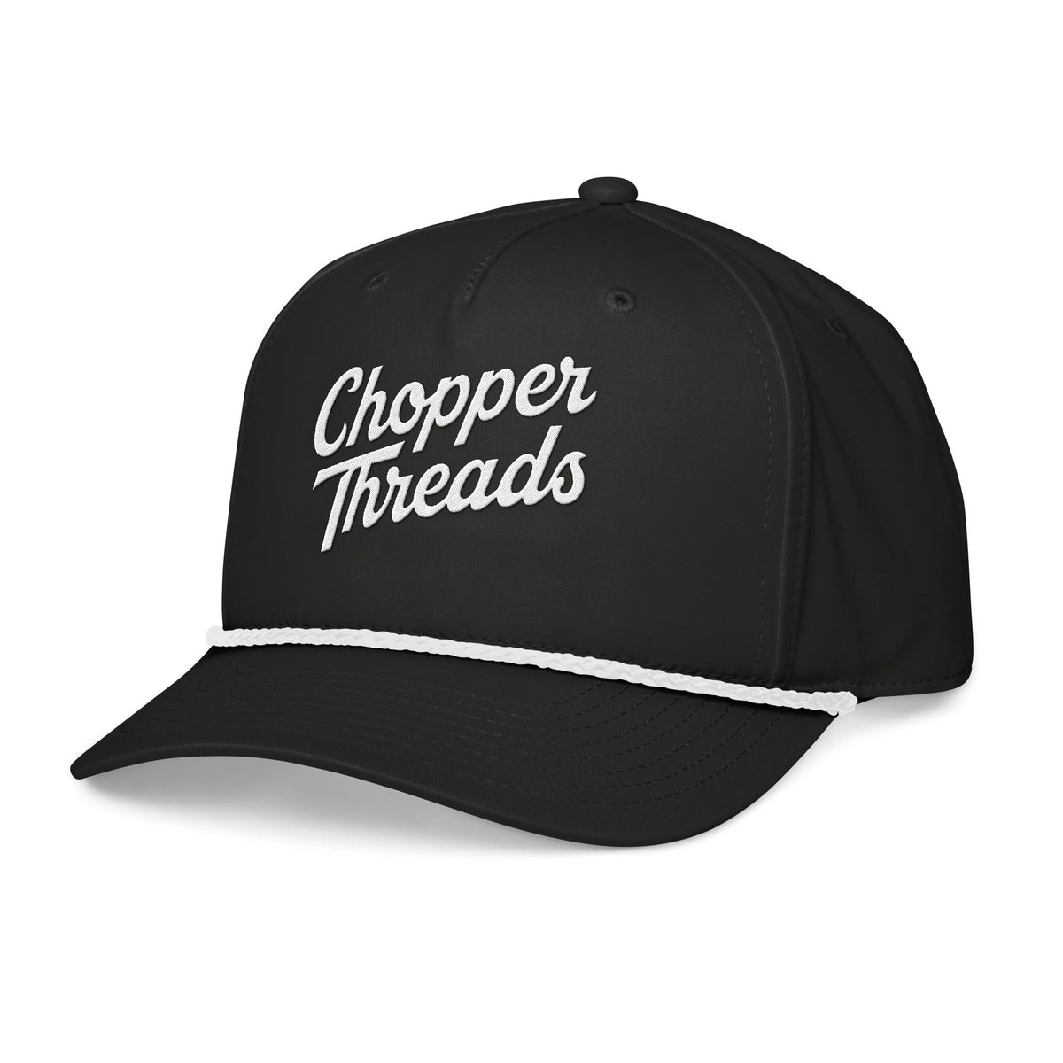 Chopper Threads Script Rope Cap — Black