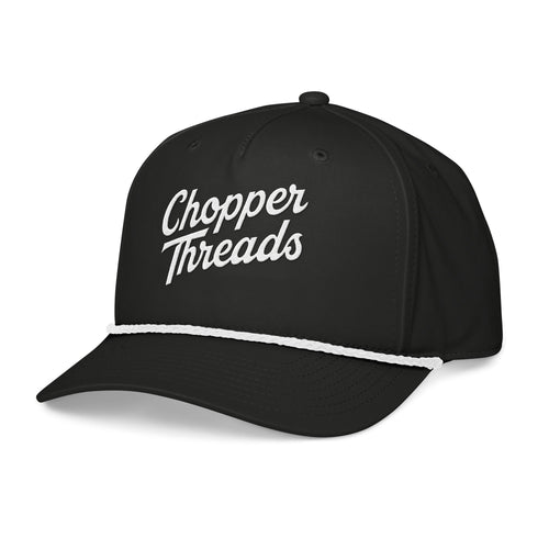 Chopper Threads Script Rope Cap — Black